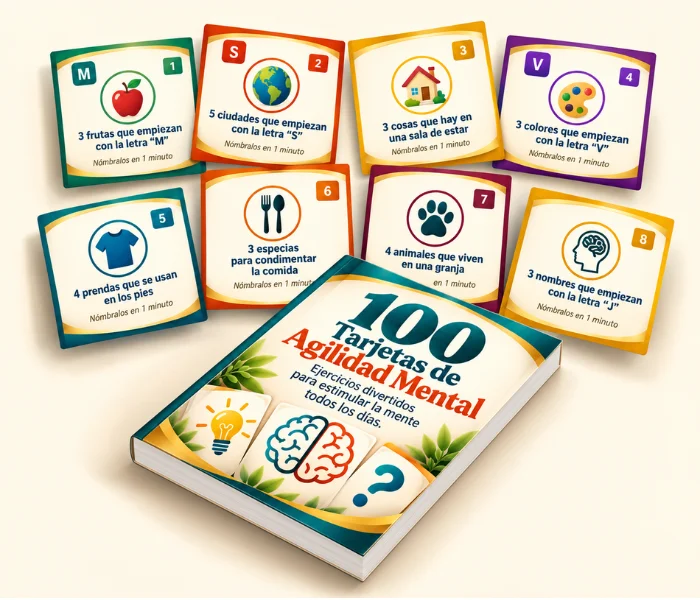 Cuaderno de 100 tarjetas de agilidad mental