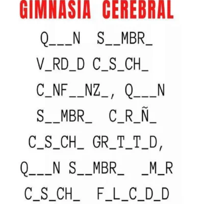 Ejercicio de completar palabras en letra grande