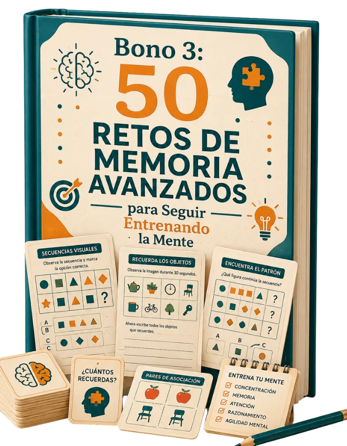 Cuaderno de 50 retos de memoria avanzados